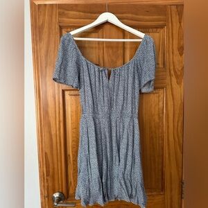 Abercrombie & Fitch Floral Mini Dress in Navy and White